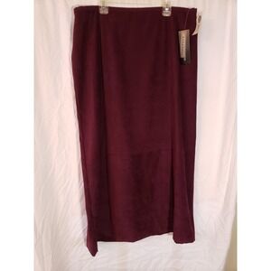 Women's Norton McNaughton Purple Double Split Front Long Skirt Size 16 (H413)